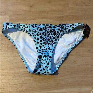Victoria Secret Swim Blue Leopard Bikini Bottom XS NWT